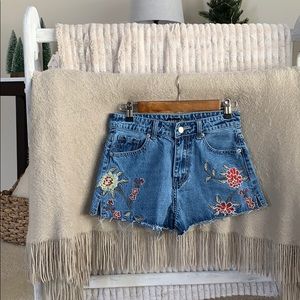 NWT Escalier High Waisted Jean Shorts